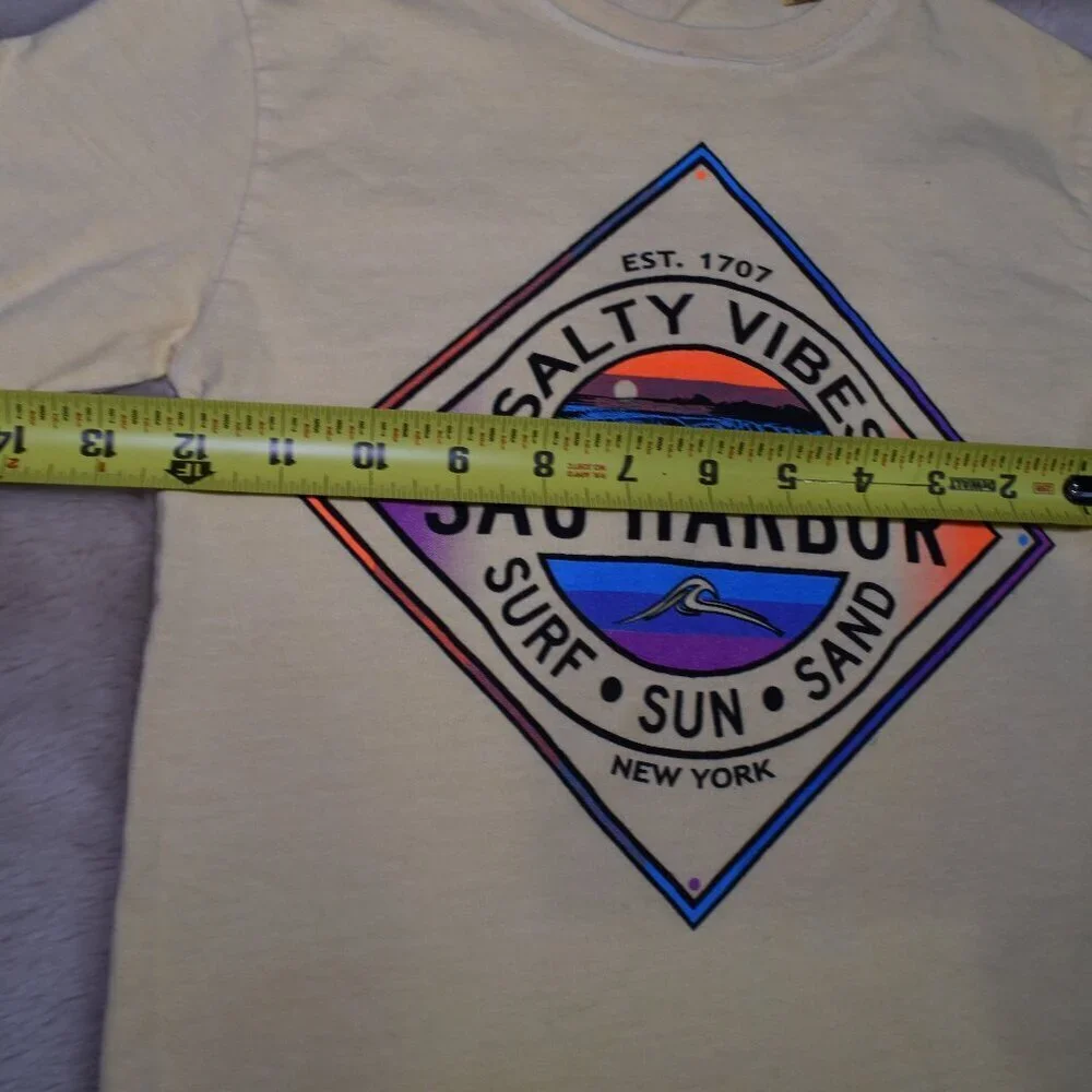 Kids Yellow Sag Harbor Short Sleeve Cotton T Shirt Size XS
